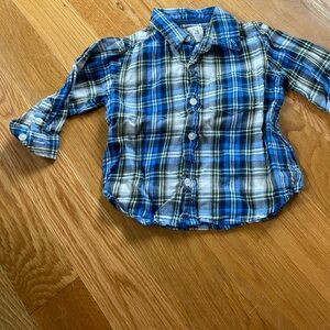 Blue Plaid Kids Shirt